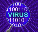 Internet Virus Means Web Site And Communication Stock Photo