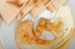 Hummus With Pita Bread Stock Photo