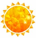 Polygonal Abstract Sun Stock Photo