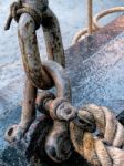 Close-up Thames Barge Mooring Device Stock Photo