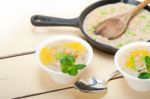 Hearty Middle Eastern Chickpea And Barley Soup Stock Photo