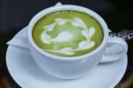 Green Tea Latte Stock Photo