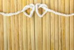 Rope In The Shape Of Heart Stock Photo