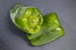 Two Green Bell Peppers Stock Photo