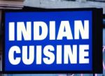 Sign For An Indian Restaurant Stock Photo