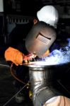 Factory Welder Stock Photo