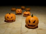 3d Pumpkin Heads Stock Photo