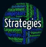 Strategies Word Means Business Strategy And Plan Stock Photo