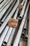 Steel Pipe Stock Photo