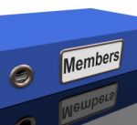 File Members Means Sign Up And Application Stock Photo