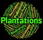 Plantations Word Represents Ranches Farms And Farm Stock Photo