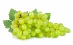 Green Grape Isolated On The White Background Stock Photo