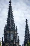 Spires Of St Vitus Cathedral In Prague Stock Photo