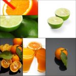 Citrus Fruits Collage Stock Photo