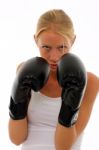 Lady Boxer Stock Photo