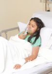 Little Girl In Hospital Stock Photo