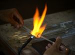 Blowing Glass Stock Photo