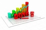 Business Graph 2014 Stock Photo