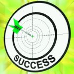 Success Target Shows Development Ideas And Vision Stock Photo