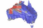 Vintage Australia Flag Paper Grunge Stock Photo