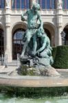 Statue In Front Of The Vigado Concert Hall In Budapest Stock Photo