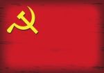 Russian Or Communist Flags Hammer And Sickle,  Illustration Stock Photo