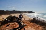 Beautiful Beach In Sagres Stock Photo