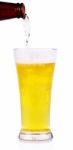 Beer Into Glass Isolated On White Background Stock Photo