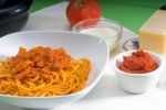 Tomato And Chicken Pasta Stock Photo