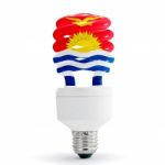 Flag Of Kiribati On Bulb Stock Photo