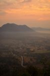 Golden Time At Phu Tok Stock Photo