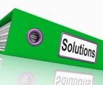 Solutions File Indicates Business Administration And Paperwork Stock Photo