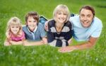 Family Enjoying Their Day Outdoors Stock Photo