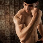 Portrait Muscular Male Stock Photo