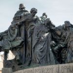 Jan Hus Memorial In The Old Town Square In Prague Stock Photo