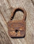 Old Rusty Padlock Stock Photo