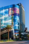 Las Vegas, Nevada/usa - August 1 : View At Sunrise Of Buildings Stock Photo