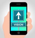 Vision Symbols Show Corporate Planning 3d Illustration Stock Photo