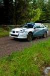 S. Cullen Driving Subaru Impreza Stock Photo