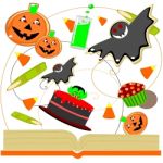 Halloween Cookbook Stock Photo