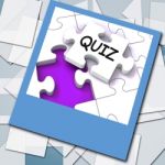 Quiz Photo Means Online Exam Or Challenge Questions Stock Photo