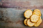 Crackers On A Table Stock Photo