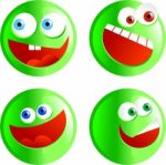 Green Avatars Stock Photo