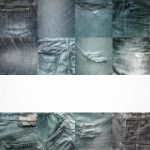 Collage Set Of Jeans Background Stock Photo