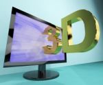 Three Dimensional Television Stock Photo