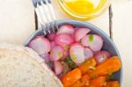 Steamed  Root Vegetable On A Bowl Stock Photo