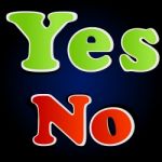 Yes And No Options Stock Photo