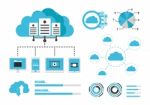 Isolated Cloud Infographics Stock Photo