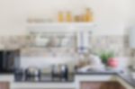 Blur Image Of Modern Kitchen Room Stock Photo