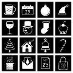 Christmas Icon Set  Illustration Stock Photo